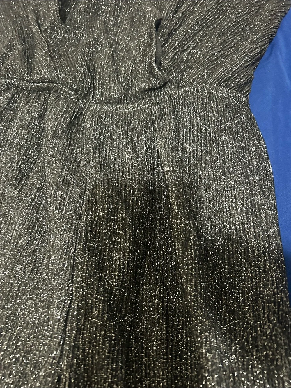 SHEIN Black Sparkle Wide-Leg Glitter Jumpsuit Usa 11-12 yr old  New